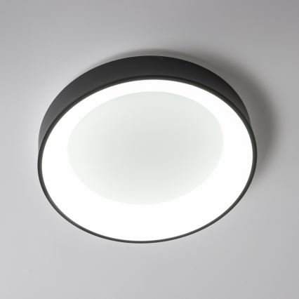 Brilagi - диммируемый светодиодный потолочный светильник FALCON LED, 80 Вт, 230 В, 3000–6500 К, диам. 60 см, чёрный + пульт дистанционного управления