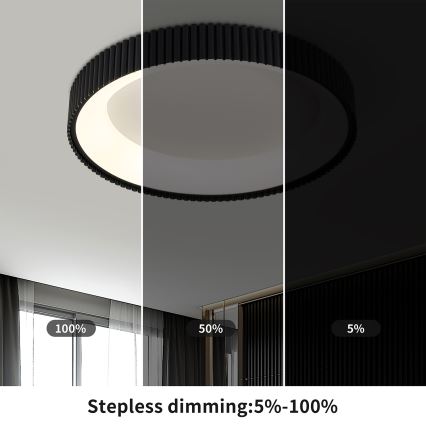 Brilagi - Диммируемый потолочный светильник FALCON MODERN LED/54W/230V 3000-6500K Ø 60 см черный + пульт дистанционного управления