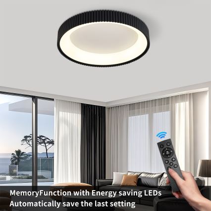 Brilagi - Диммируемый потолочный светильник FALCON MODERN LED/54W/230V 3000-6500K Ø 60 см черный + пульт дистанционного управления