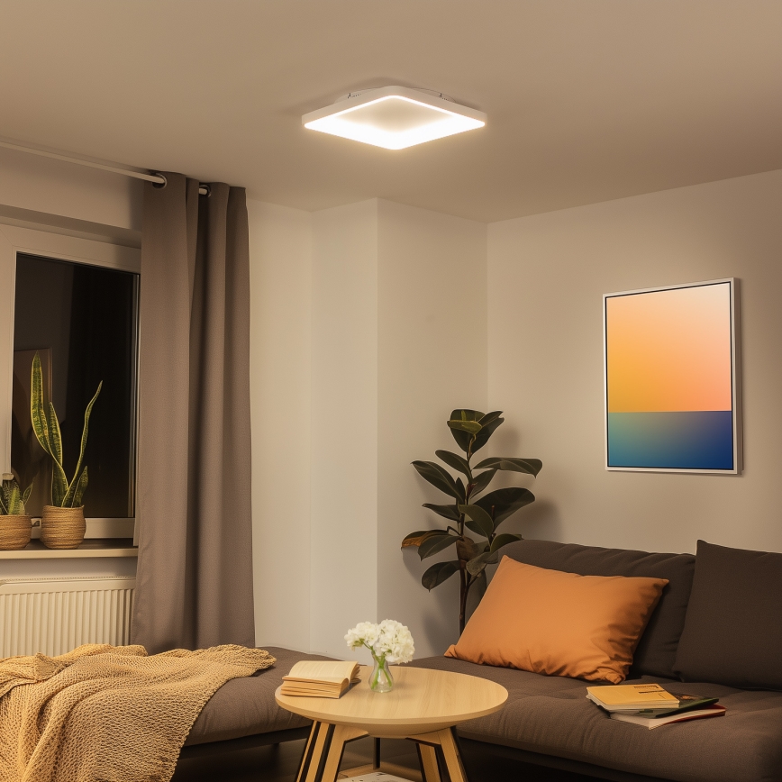 Brilagi - LED диммируемый потолочный светильник FALCON SLIM LED/50W/230V 3000-6500K 50x50 см белый + пульт дистанционного управления