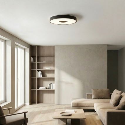 Brilagi - Диммируемый светодиодный потолочный светильник JAMIS LED/48 Вт/230 В 3000–6500 К диаметр 39 см черный + пульт дистанционного управления