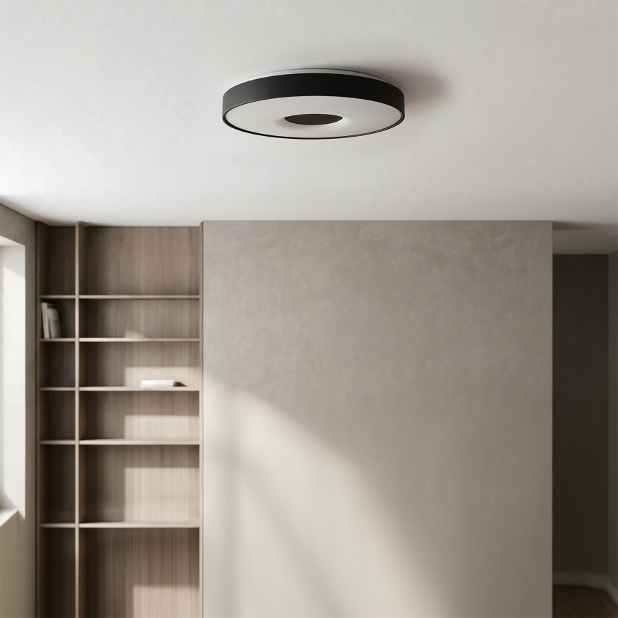 Brilagi - Диммируемый светодиодный потолочный светильник JAMIS LED/48 Вт/230 В 3000–6500 К диаметр 39 см черный + пульт дистанционного управления