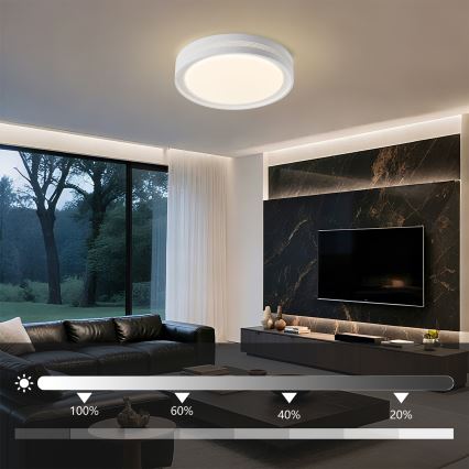 Brilagi - LED диммируемый потолочный светильник KREON LED/54W/230V 3000-6000K белый диам. 38 см + пульт дистанционного управления