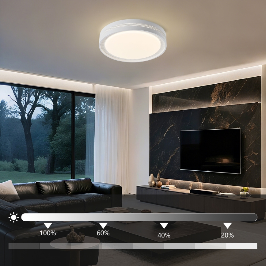 Brilagi - LED диммируемый потолочный светильник KREON LED/54W/230V 3000-6000K белый диам. 38 см + пульт дистанционного управления