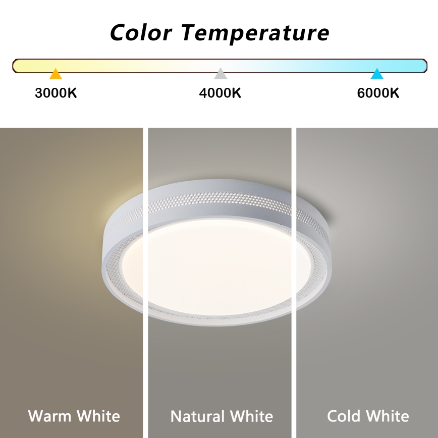 Brilagi - диммируемый потолочный светильник KREON LED/54W/230V 3000-6000K черный диаметр 38 см + пульт дистанционного управления