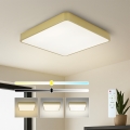 BRILAGI - Диммируемый потолочный светильник LED POOL SQUARE LED/48W/230V 3000-6000K 50x50 cm золотой + пульт дистанционного управления