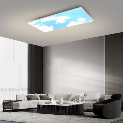 Brilagi - Светодиодный диммируемый потолочный светильник SLIMFRAME LED/80 Вт/230 В 120x60 см 3000-6000K серебристый/синий + пульт дистанционного управления
