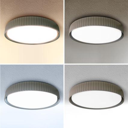 Brilagi - Диммируемый светодиодный потолочный светильник LUCIA LED/60 Вт/230 В 3000–6500K, диаметр 59 см, тауп (серо-коричневый) + пульт дистанционного управления