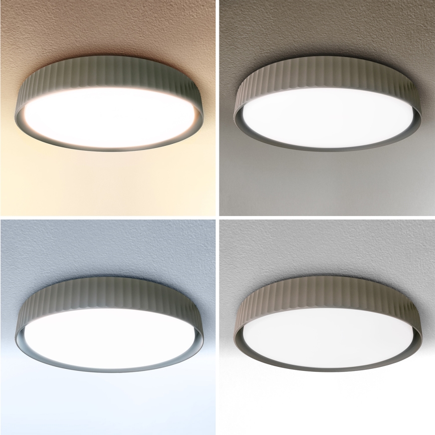 Brilagi - Диммируемый светодиодный потолочный светильник LUCIA LED/60 Вт/230 В 3000–6500K, диаметр 59 см, тауп (серо-коричневый) + пульт дистанционного управления