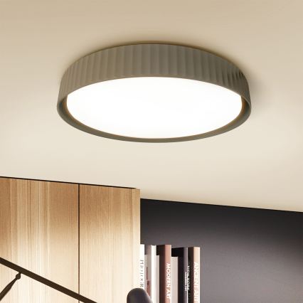 Brilagi - Диммируемый светодиодный потолочный светильник LUCIA LED/60 Вт/230 В 3000–6500K, диаметр 59 см, тауп (серо-коричневый) + пульт дистанционного управления