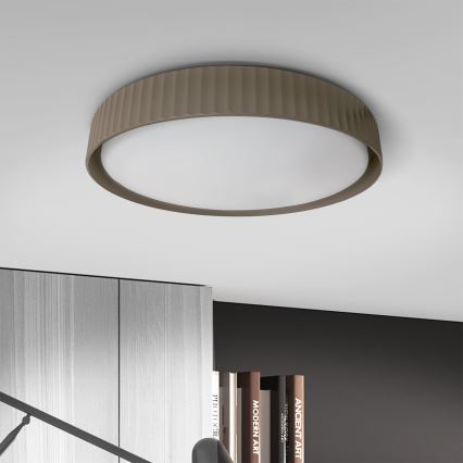 Brilagi - Диммируемый светодиодный потолочный светильник LUCIA LED/60 Вт/230 В 3000–6500K, диаметр 59 см, тауп (серо-коричневый) + пульт дистанционного управления