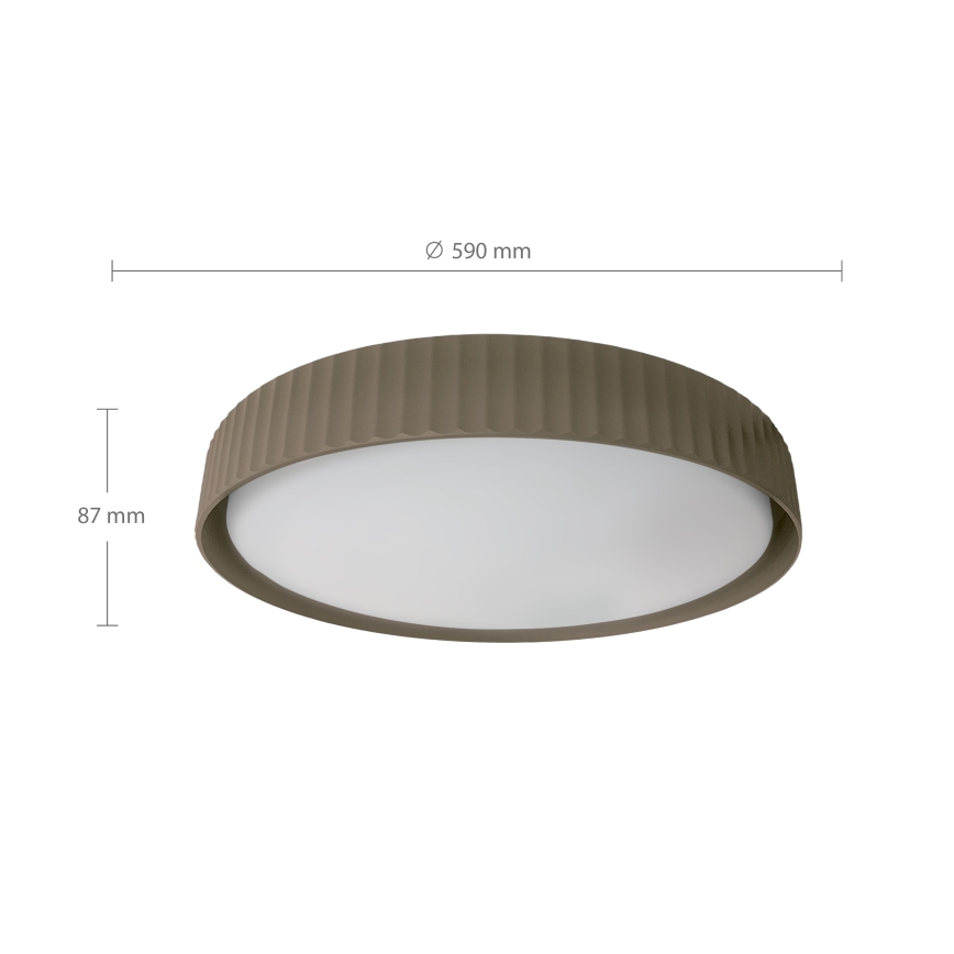 Brilagi - Диммируемый светодиодный потолочный светильник LUCIA LED/60 Вт/230 В 3000–6500K, диаметр 59 см, тауп (серо-коричневый) + пульт дистанционного управления