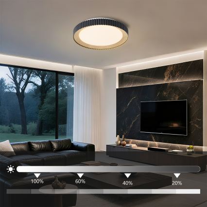 Brilagi - LED диммируемый потолочный светильник NEXO LED/48W/230V 3000-6000K черный диам. 43 cm + пульт дистанционного управления