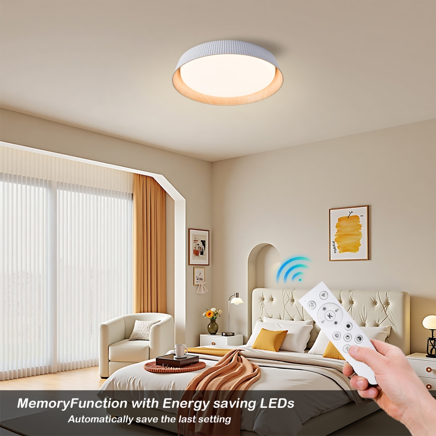 Brilagi - LED диммируемый потолочный светильник ORINO LED/54 Вт/230 В 3000–6000K белый, диаметр 43 см + пульт дистанционного управления