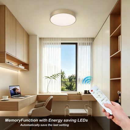 BRILAGI - диммируемый потолочный светильник POOL LED/36W/230V 3000-6000K диаметр 30 см, золотой + пульт дистанционного управления