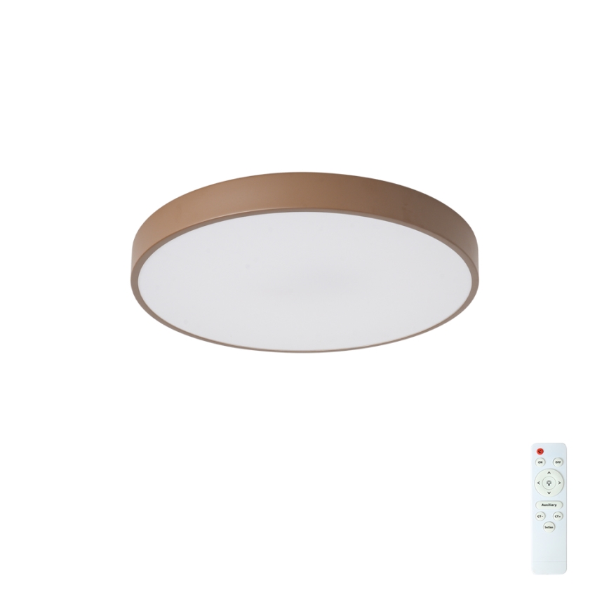 Brilagi - Диммируемый LED потолочный светильник POOL LED/48W/230V 3000-6000K Ø 40 см, коричневый + дистанционное управление