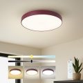 Brilagi - диммируемый потолочный светильник POOL LED/48 Вт/230 В 3000–6000 К Ø 40 см бордовый + пульт дистанционного управления