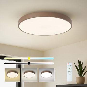 Brilagi - диммируемый потолочный светильник POOL LED/60W/230V 3000-6000K pr. 60 cm коричневый + пульт дистанционного управления
