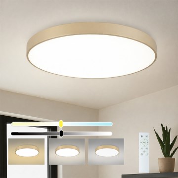 Brilagi - Диммируемый потолочный светильник POOL SMART LED/100W/230V 3000–6000K 80 см бежевый Wi-Fi Tuya + пульт дистанционного управления