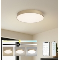 BRILAGI - Диммируемый потолочный светильник POOL SMART LED/60 Вт/230 В 3000–6000 К, диам. 50 см, Wi‑Fi Tuya, золотой + пульт дистанционного управления