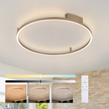 BRILAGI - диммируемый потолочный светильник PORTOFINO, LED/60 Вт/230 В, 3000–6000 К, диаметр 80 см, бежевый + пульт дистанционного управления