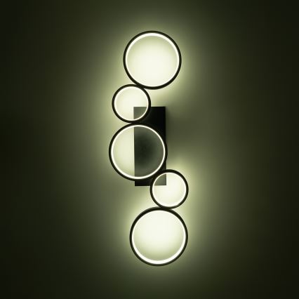 Brilagi - диммируемый потолочный светильник RINGO LED/34 Вт/230 В 3000–6000 К 28×84 см чёрный + пульт дистанционного управления