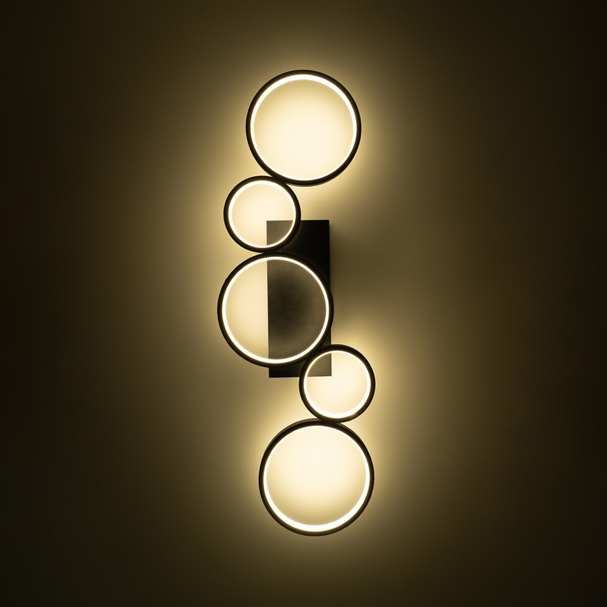 Brilagi - диммируемый потолочный светильник RINGO LED/34 Вт/230 В 3000–6000 К 28×84 см чёрный + пульт дистанционного управления