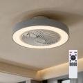 Brilagi - диммируемый потолочный светильник с вентилятором LED/38 Вт/230 В 3000-6500 К Ø 50 см, серый + пульт дистанционного управления