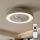 Brilagi - диммируемый потолочный светильник с вентилятором LED/38 Вт/230 В 3000-6500 К Ø 50 см, серый + пульт дистанционного управления