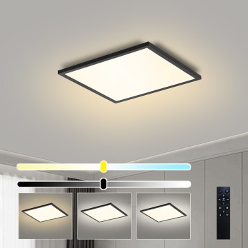 Brilagi - диммируемый потолочный светильник SLIMFRAME LED/25 Вт/230 В 30x30 см 3000-6000 К черный + пульт дистанционного управления