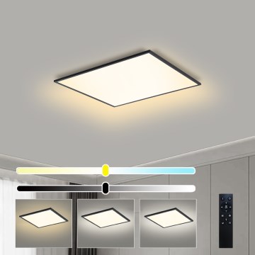 Brilagi - диммируемый потолочный светильник SLIMFRAME LED/36W/230V 45x45 см 3000-6000K чёрный + пульт ДУ