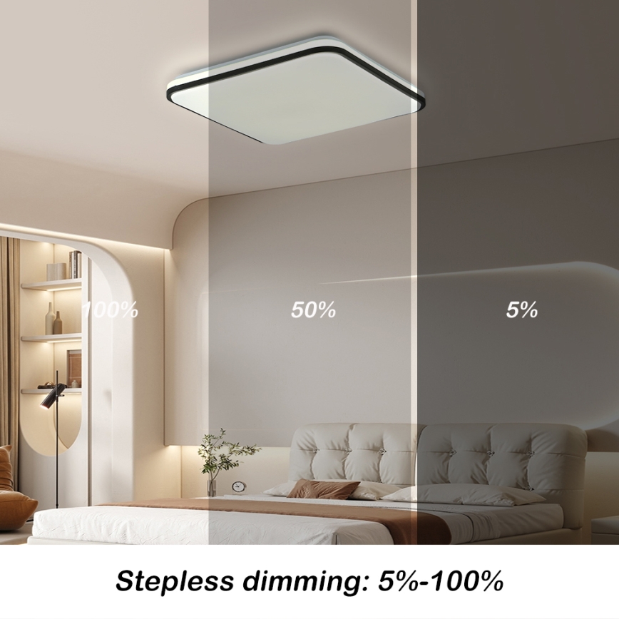 Brilagi - Умный диммируемый потолочный светильник LED/24 Вт/230 В 43x43 см 3000-6000 К Wi-Fi Tuya Beacon + пульт дистанционного управления