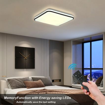 Brilagi - Умный диммируемый потолочный светильник LED/24 Вт/230 В 43x43 см 3000-6000 К Wi-Fi Tuya Beacon + пульт дистанционного управления