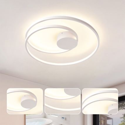 Brilagi - диммируемый LED потолочный светильник TWISTER, 48 Вт, 230 В, 3000–6000 К, диаметр 50 см, белый, с пультом дистанционного управления