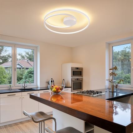 Brilagi - диммируемый потолочный светильник TWISTER LED/75W/230V 3000–6000K, диаметр 70 см, белый + пульт дистанционного управления