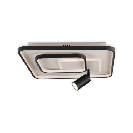 BRILAGI - диммируемый LED потолочный светильник UNITY LED/75W/230V + 1xGU10/3W 3000-6000K 50x50 см белый/черный + дистанционное управление