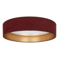 Brilagi - Диммируемый потолочный светильник VELVET SMARTIX LED/24 Вт/230 В, 3000–6000 К, Ø 45 см, бордовый/золотой, Wi‑Fi Tuya Beacon + пульт дистанционного управления