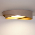 BRILAGI - диммируемый потолочный светильник VELVET TWIST LED/36W/230V 3000-6000K диам. 65 см Wi-Fi Tuya Beacon бежевый/золотой + пульт дистанционного управления