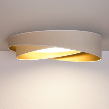 BRILAGI - Диммируемый потолочный светильник VELVET TWIST LED/36W/230V 3000-6000K диаметр 65 см Wi-Fi Tuya Beacon белый/золотой + пульт дистанционного управления