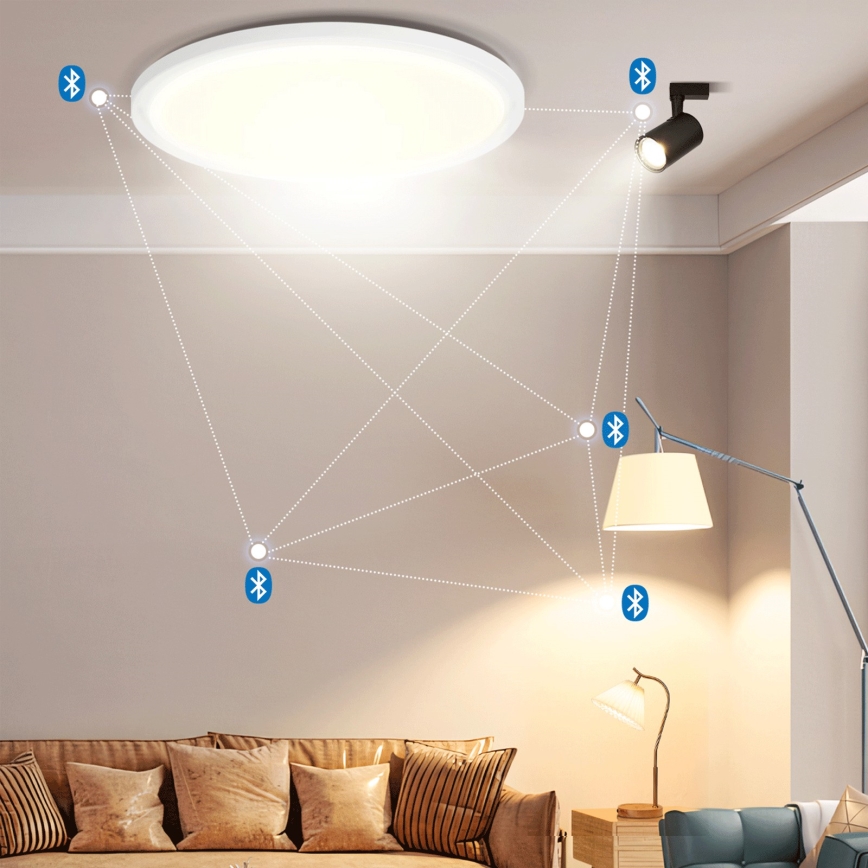 Brilagi - диммируемый потолочный светильник VIBE LED RGBW/24W/230V 3000-6500K Ø 26 см, белый, с пультом дистанционного управления