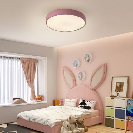 Brilagi - LED диммируемый потолочный светильник POOL LED/60W/230V 3000-6000K Ø 50 см розовый + пульт дистанционного управления