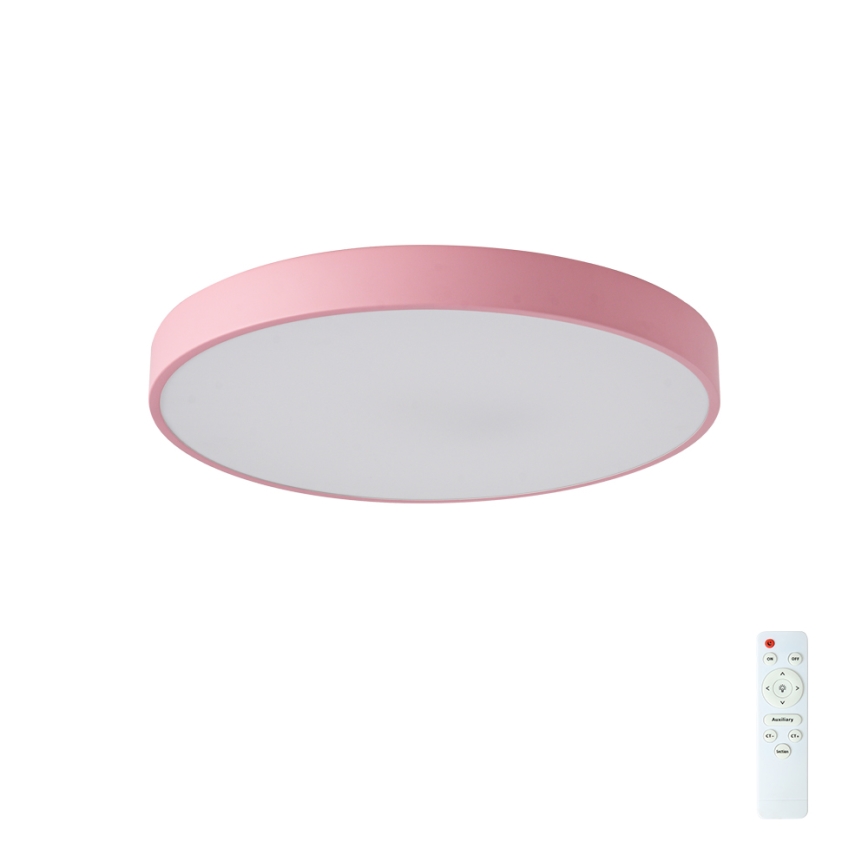 Brilagi - LED диммируемый потолочный светильник POOL LED/60W/230V 3000-6000K Ø 50 см розовый + пульт дистанционного управления