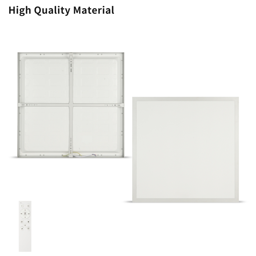 Brilagi - Диммируемый потолочный светодиодный светильник для ванной FRAME SMART LED/50W/230V 60×60 см 3000-6000K IP44 серебристый + пульт дистанционного управления