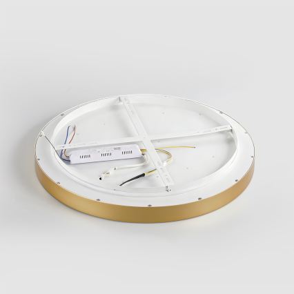 Brilagi - Диммируемый светодиодный потолочный светильник GLASS POOL DOUBLE LED/48 Вт/230 В 3000-6000K 40 см золотой + пульт дистанционного управления