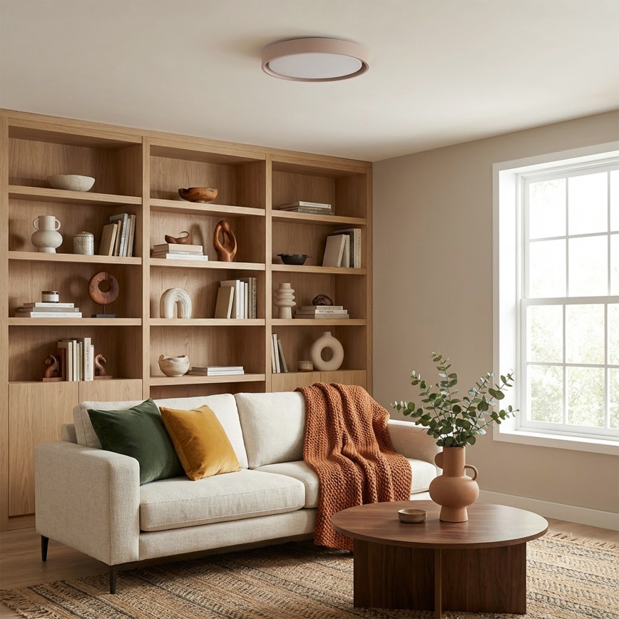 Brilagi - Светодиодный диммируемый потолочный светильник MATTEO LED/48W/230V 3000-6500K диам. 41 см тауп + пульт дистанционного управления