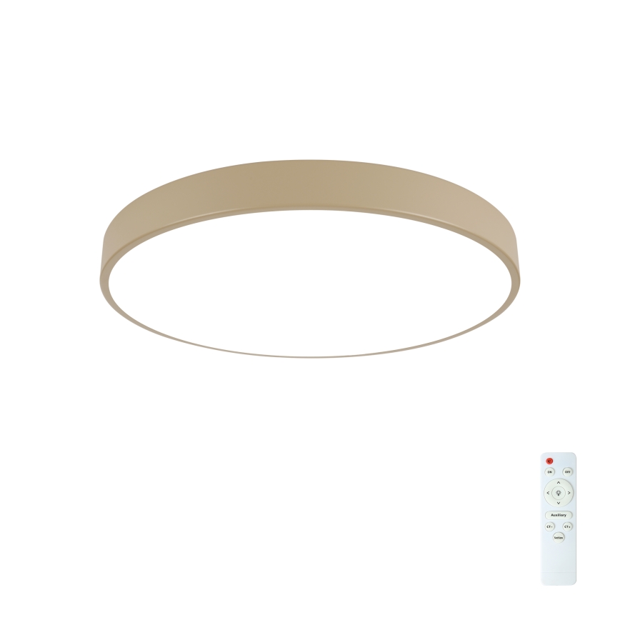 Brilagi - диммируемый светодиодный потолочный светильник POOL LED/60W/230V 3000-6000K Ø 50 см бежевый + пульт дистанционного управления