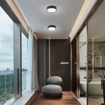 Brilagi - LED диммируемый потолочный светильник POOL LED/18W/230V 3000-6000K 20 см черный + пульт дистанционного управления