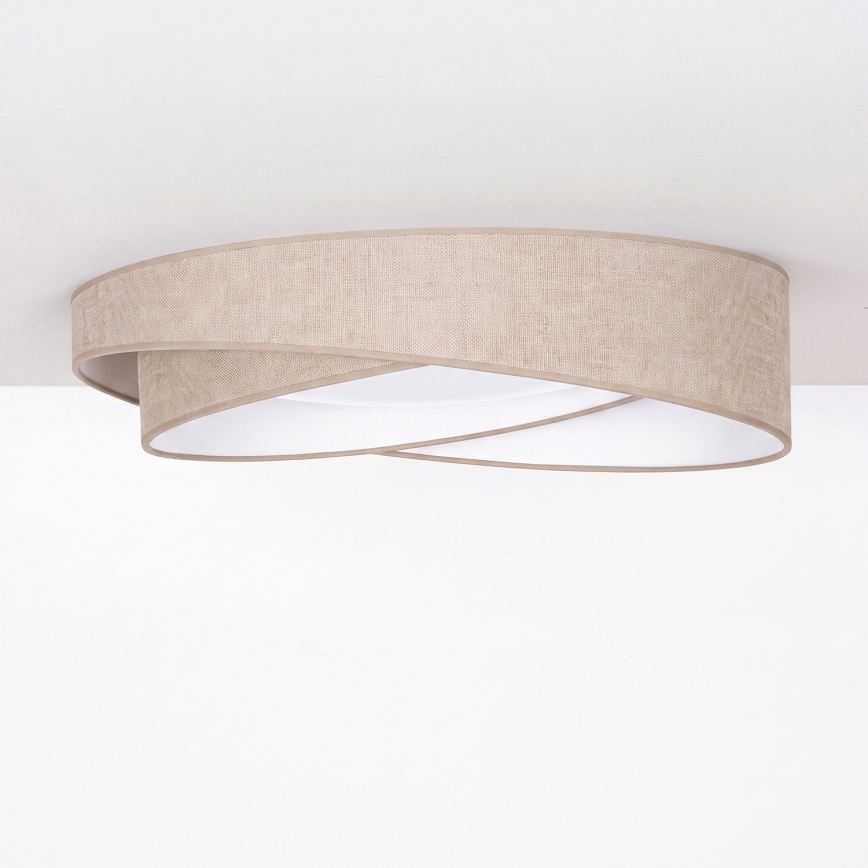 BRILAGI - Диммируемый потолочный светильник VELVET TWIST LED/36W/230V 3000-6000K диаметр 65 см Wi-Fi Tuya Beacon бежевый + пульт дистанционного управления