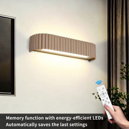 BRILAGI - LED диммируемый настенный светильник FALCON MODERN LED/14W/230V 3000-6000K 40 cm бежевый + пульт дистанционного управления
