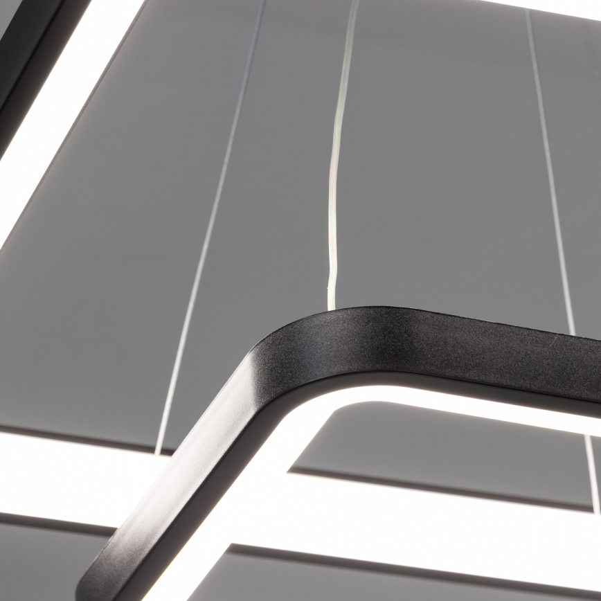 Brilagi - LED-диммируемая подвесная люстра на тросе FALCON SLIM LED/78W/230V 3000-6500K 50x50 см чёрная + пульт дистанционного управления